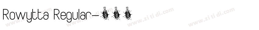 Rowytta Regular字体转换
